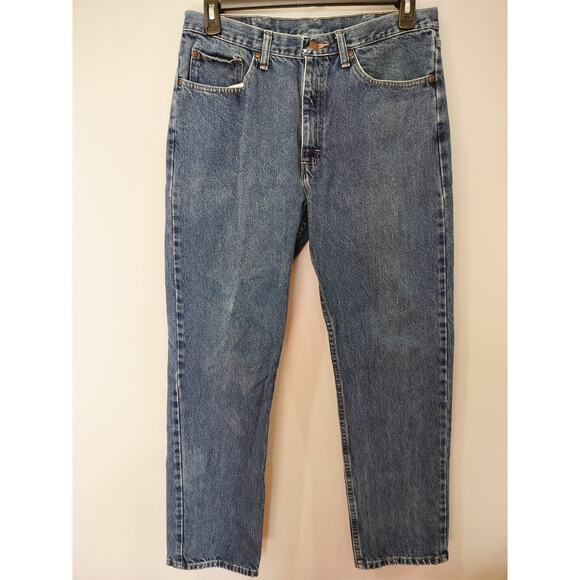 Wrangler Other - Wrangler 35x32 Regular Fit Jeans Men Blue Denim Straight Leg Cotton